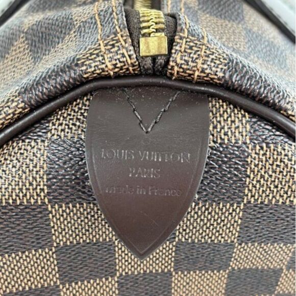 Louis Vuitton Damier Ebene Speedy 30 Satchel Handbag - Picture 5 of 13